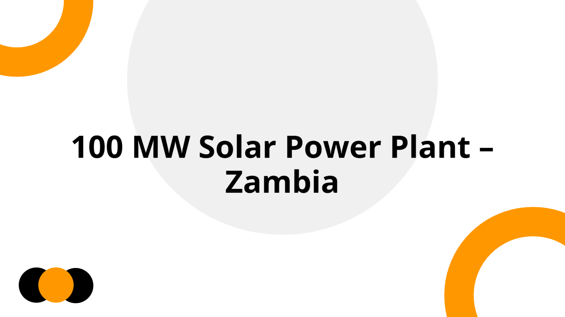 100 MW Solar Power Plant – Zambia (World Bank Feasibility Study ...