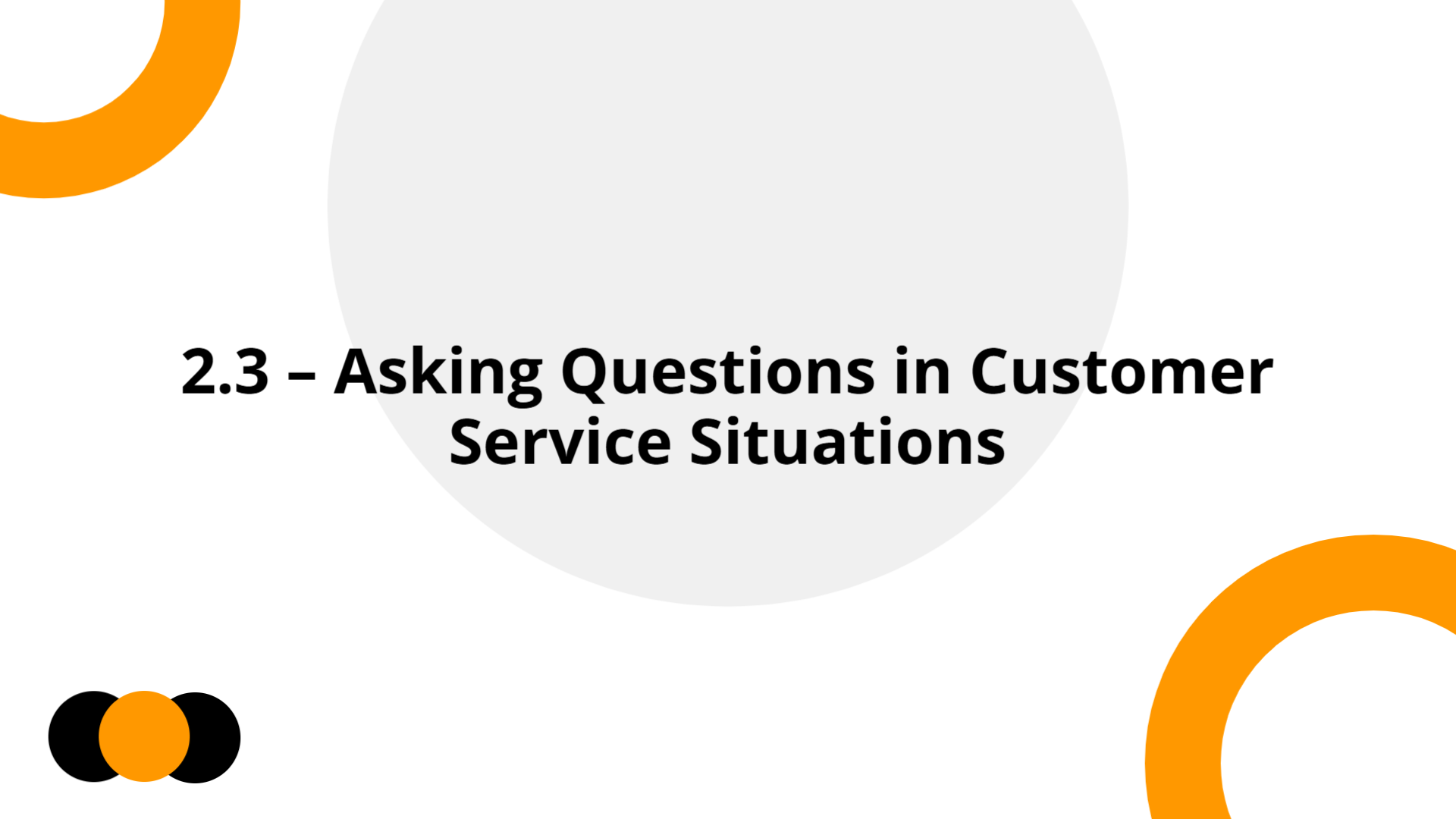 2.3 – Asking Questions in Customer Service Situations | Slidebyslide.ai