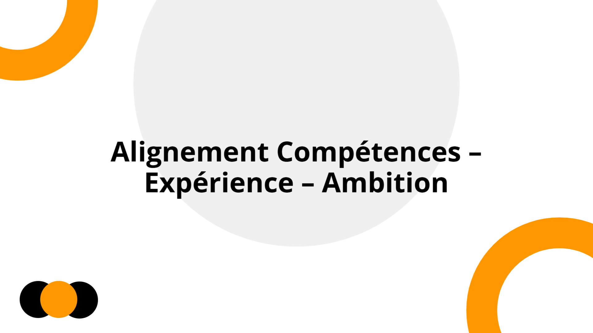 Alignement compétences – expérience – ambition | Slidebyslide.ai