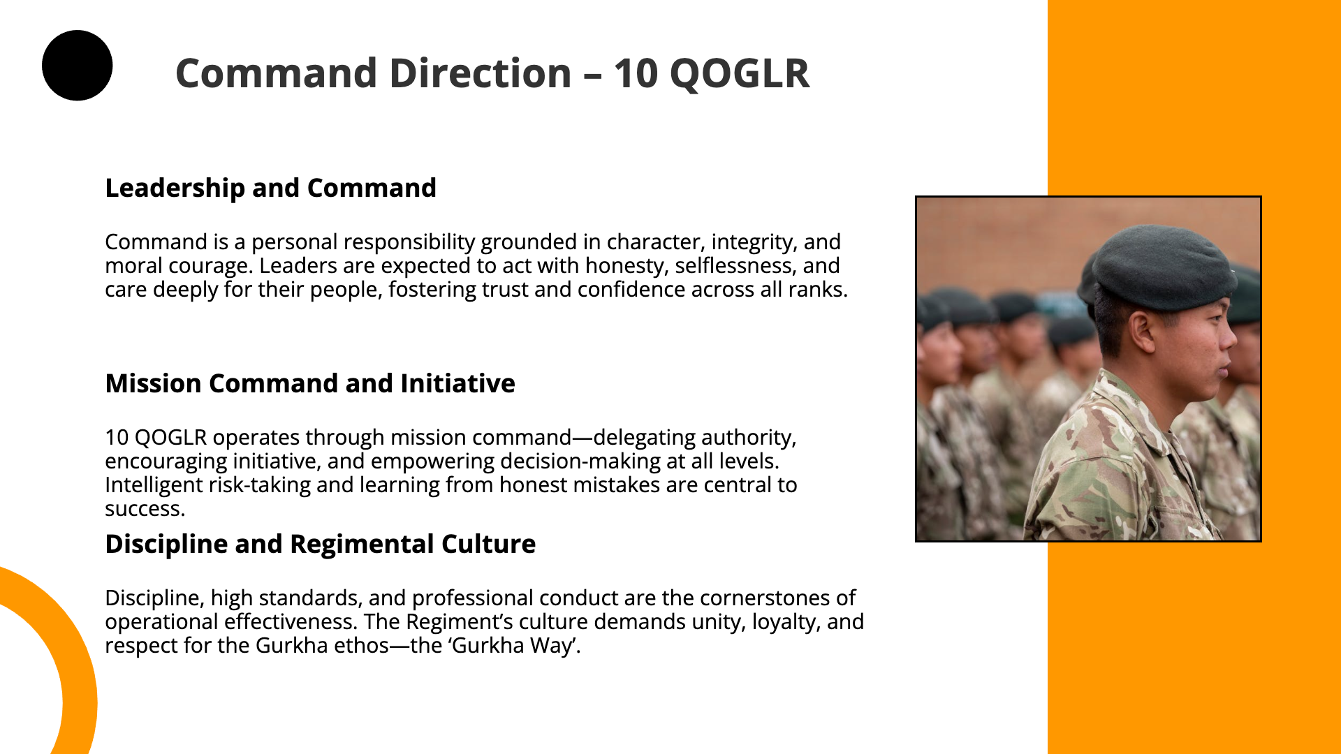 Command Direction - 10 QOGLR | Slidebyslide.ai