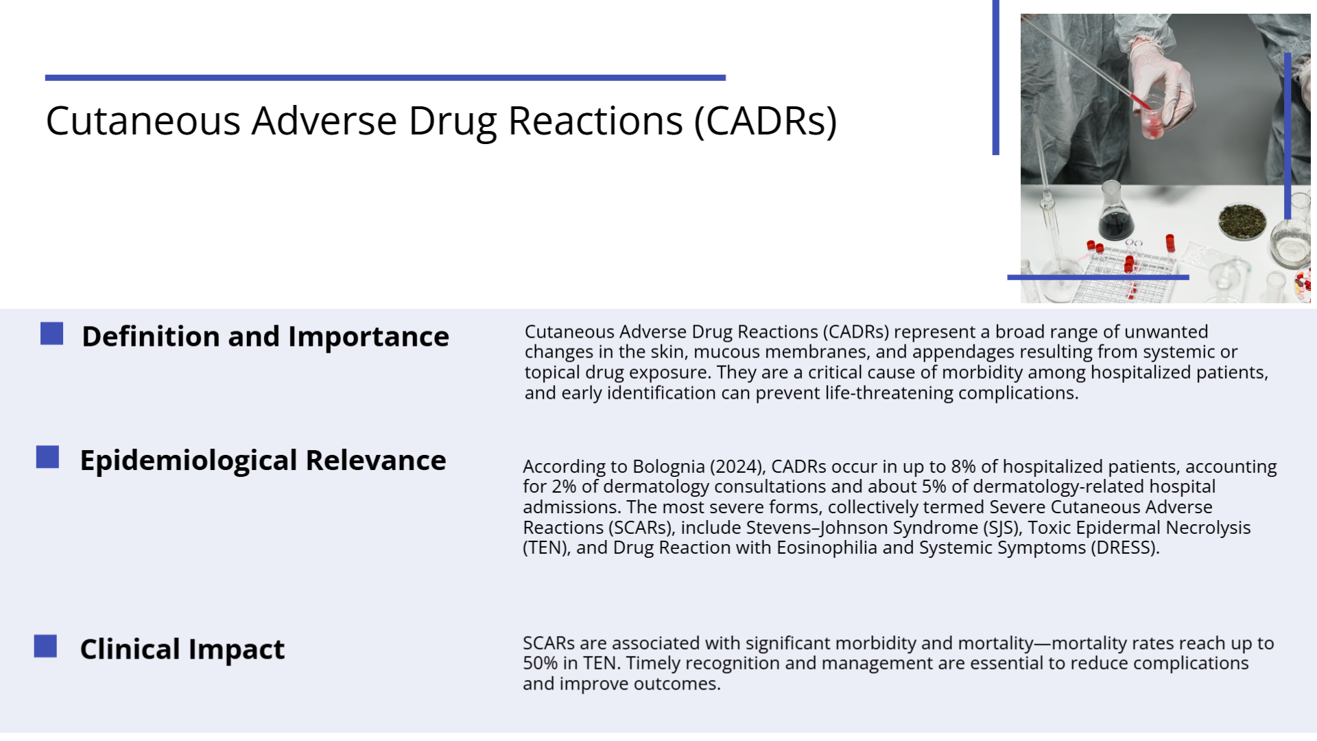 Cutaneous Adverse Drug Reactions (CADRs) | Slidebyslide.ai