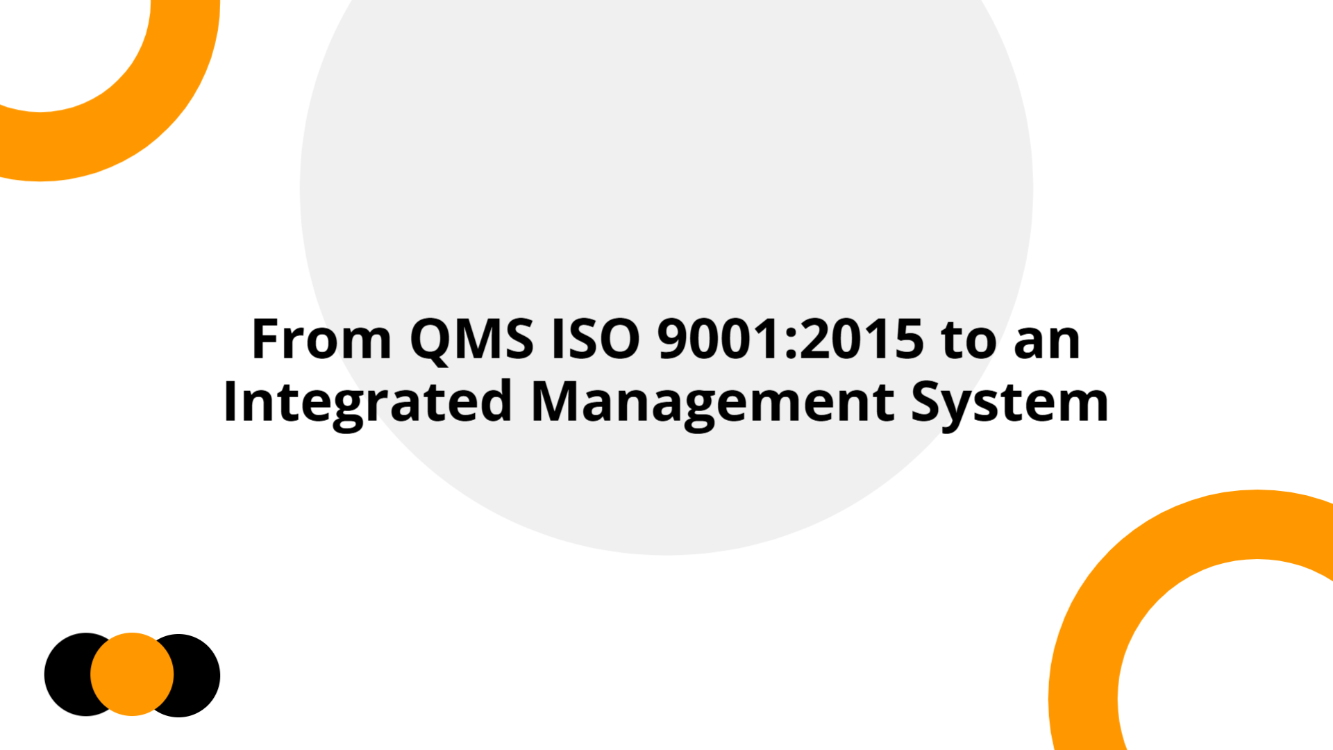 From QMS ISO 9001:2015 to Integrated Management System | Slidebyslide.ai