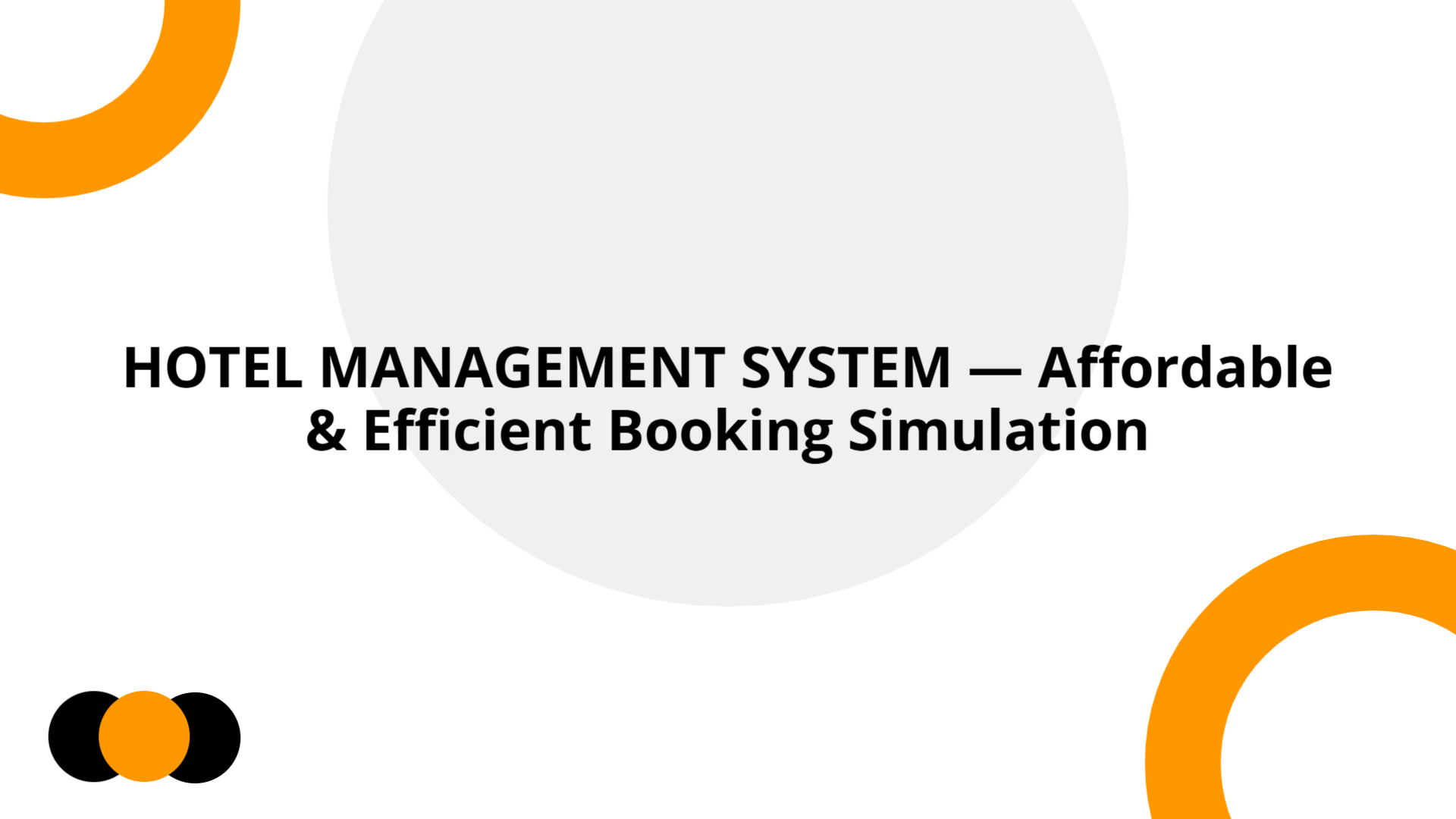 HOTEL MANAGEMENT SYSTEM — Affordable & Efficient Booking Simulation ...