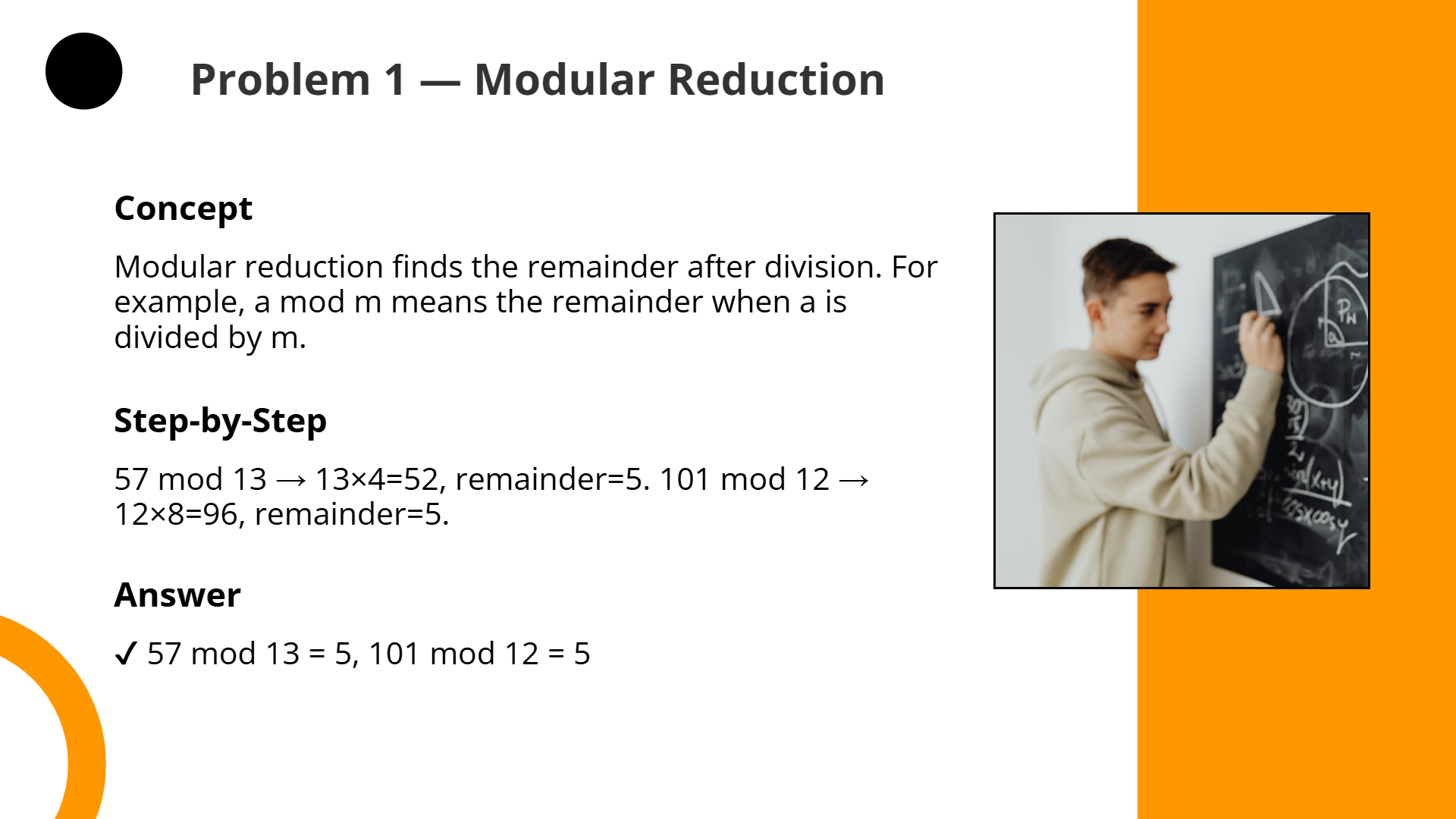 Modular Arithmetic and Cryptography Problem Set | Slidebyslide.ai