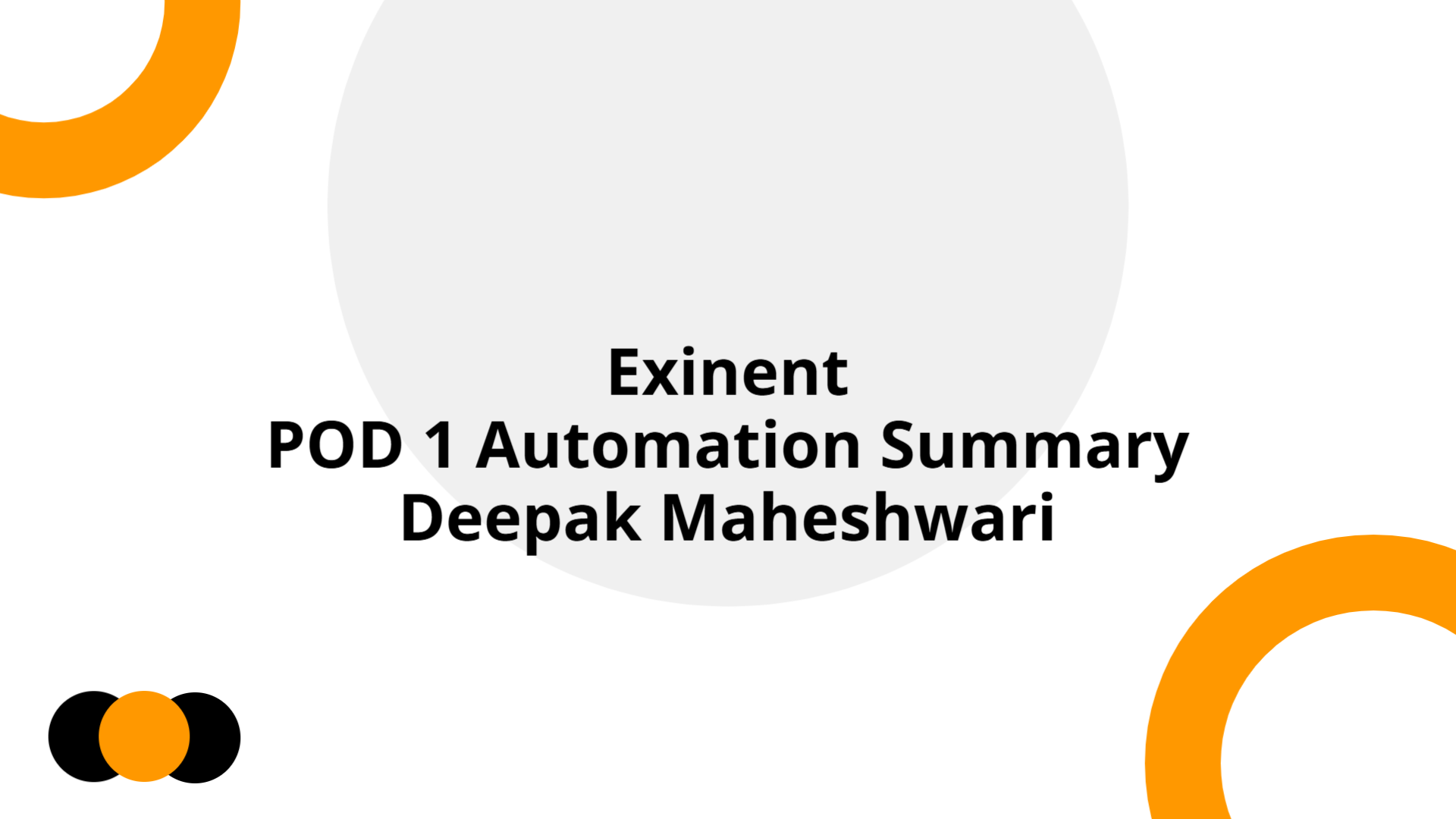 POD 1 Simple Automation Summary | Slidebyslide.ai