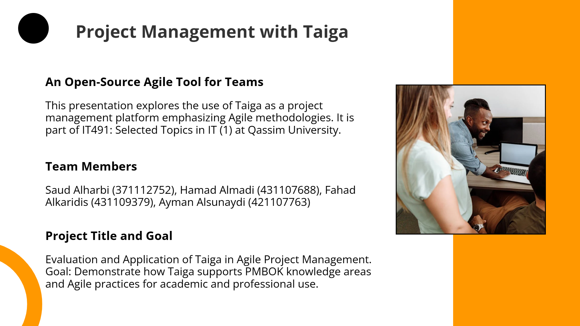 Project Management with Taiga | Slidebyslide.ai