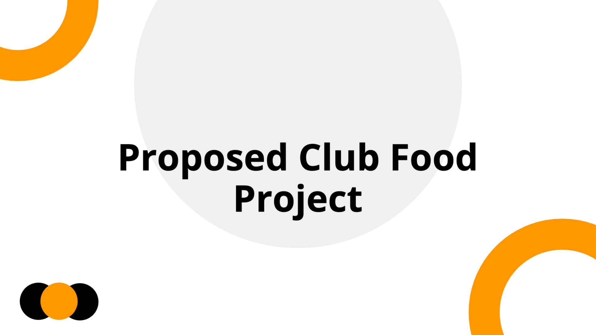 Proposed Club Food Project | Slidebyslide.ai