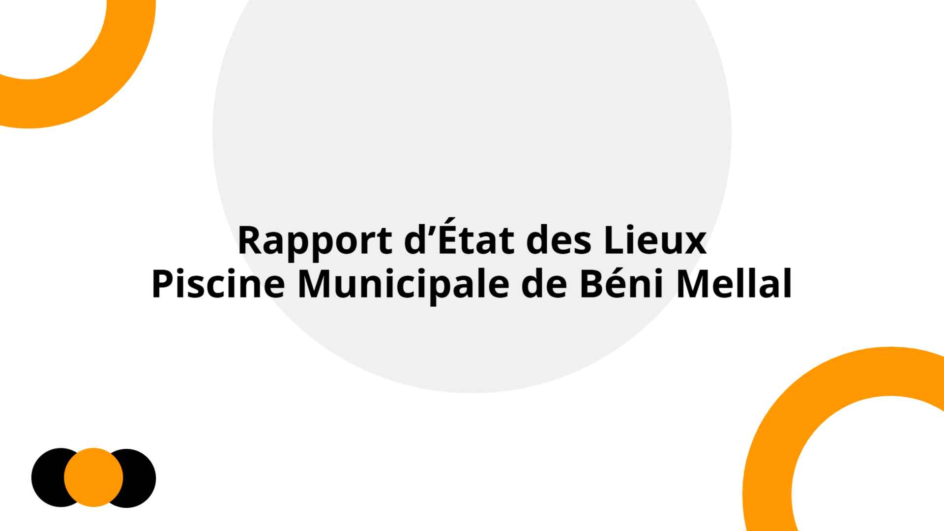 Rapport d’État des Lieux – Piscine Municipale de Béni Mellal ...