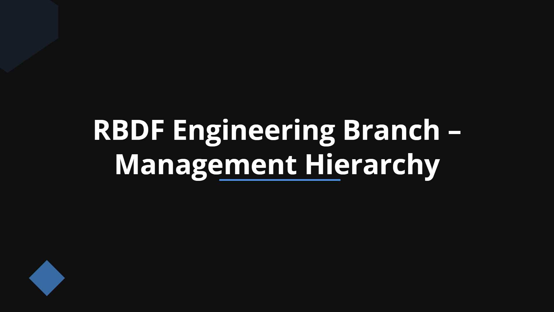 RBDF Engineering Branch Hierarchy | Slidebyslide.ai