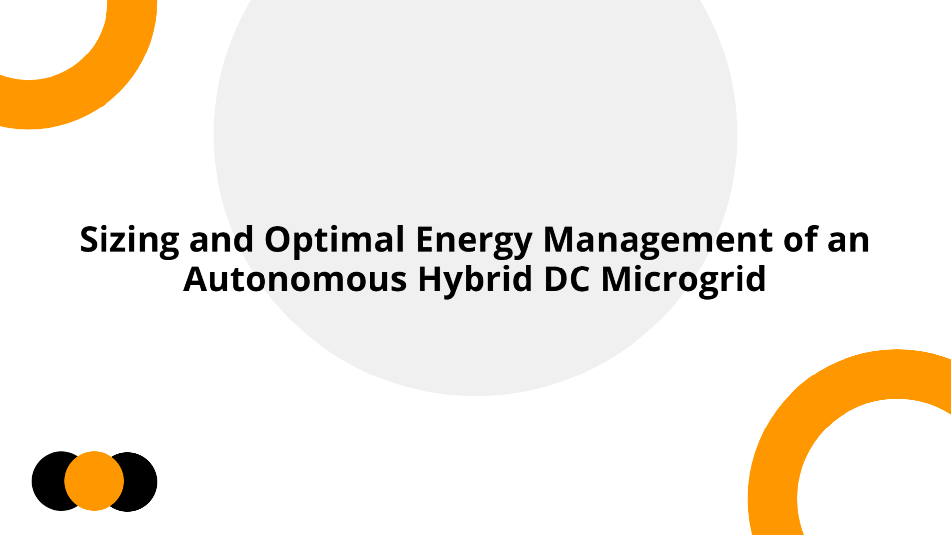 Sizing and Optimal Energy Management of an Autonomous Hybrid DC ...
