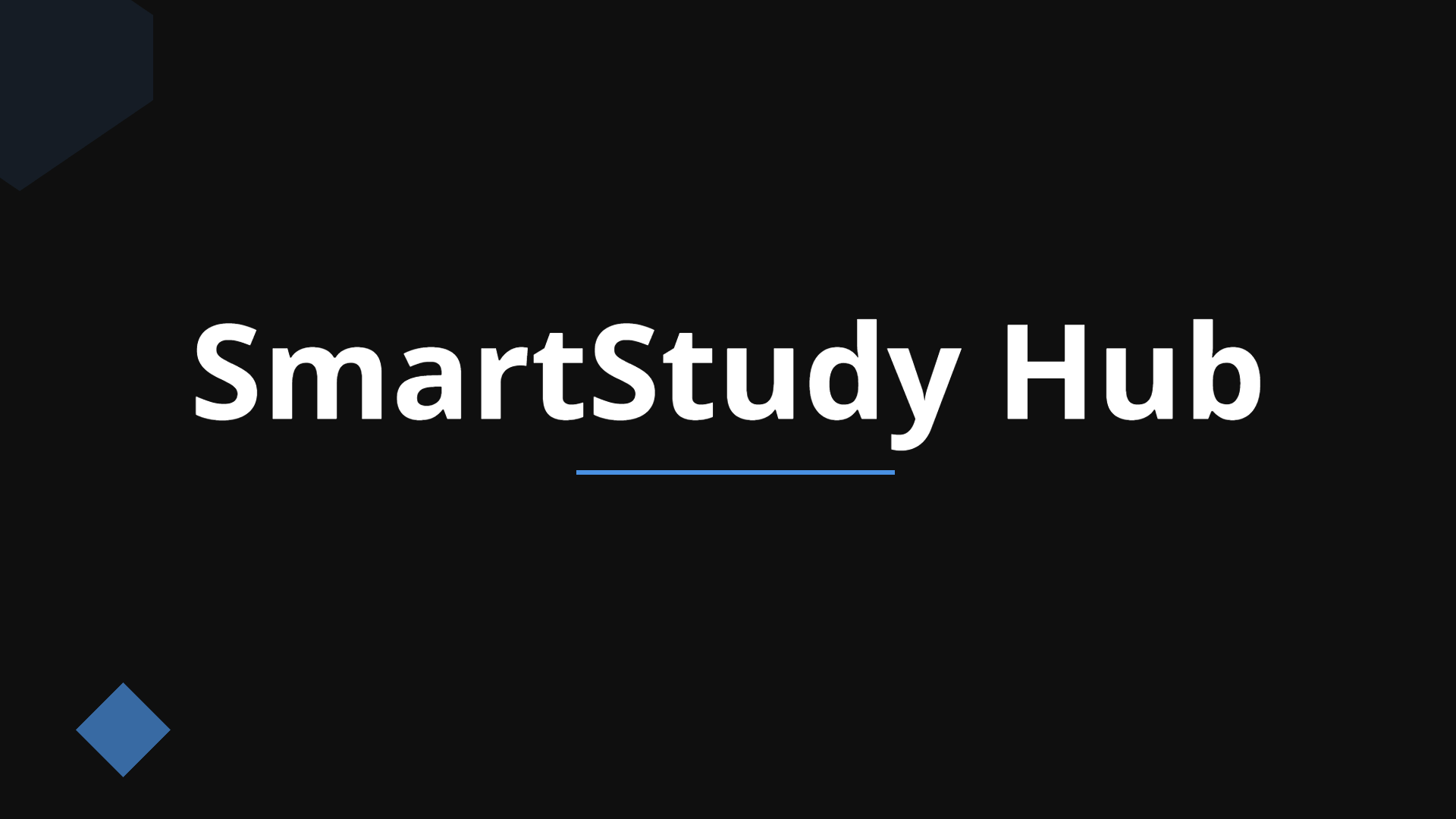 SmartStudy Hub – Business Presentation | Slidebyslide.ai