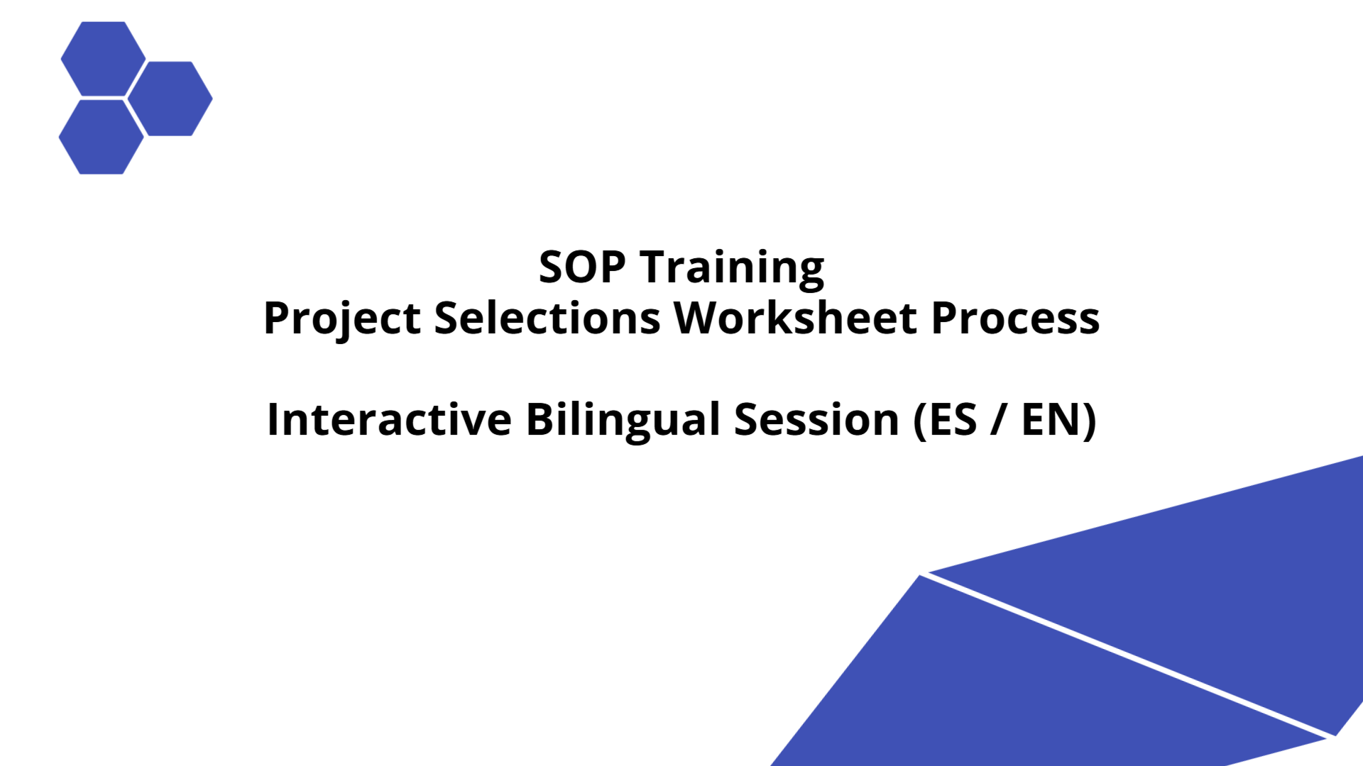 SOP Training – Project Selections Worksheet Process | Slidebyslide.ai