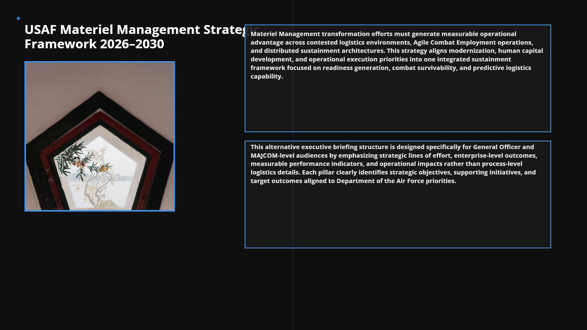 USAF Materiel Management Strategic Plan GO-Level Alternative ...