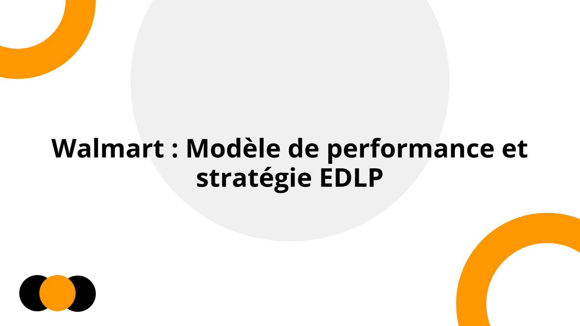 Walmart : Modèle de performance et stratégie EDLP | Slidebyslide.ai